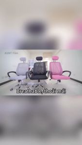 Ghế xoay văn phòng ghế học linh hoạt Ghế xoay 360 độ khung thép mạ crom chống gỉ kèm gối