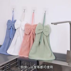 Coral Velvet Bathroom Supplies Soft Hand Towel Absorbent Cloth Dishcloths Hanging Cloth Kitchen Accessories