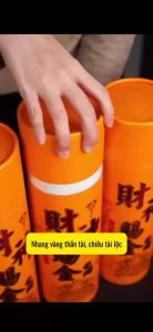 Hộp Nhang Cuộn Xoắn Dài 32cm Chiêu Tài Hút Lộc Ánh Nhũ Vàng Ống Nhang Tài Lộc Ít Khói Không Cay Mắt An Toàn Không Độc Hại