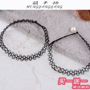 Elastic Knitted Necklace Womens Tattoo Choker Bracelet Fresh out Fashion Jewelry Star Moon Cloud Universe Pattern Neckband
