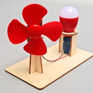 Wind power generation fan model childrens DIY handcrafted assembly model childrens DIY educational science experiment gift