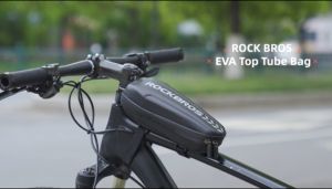 ROCKBROS Hard Shell Front Frame Tube Bike Bag Rainproof MTB Road Folding Saddle Bag Multifunctional Large Capacity Bicycle Bag