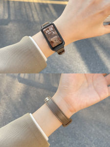 Huawei Band Compatible Genuine Leather Sport Bracelet for Women Smartwatch Replacement Strap for Honor Hand Ring 10 9 8 7 NFC Edition