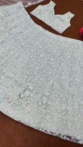 DESIGNER BRIDAL WEAR HEAVY NET CHiNE SEQUNCE WORK LEHENGAS WITH DUPATTA