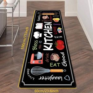 VIKAMA Kitchen Printed Floor Mats Durable And Wear-Resistant Home Kitchen Floor Mats Laundry Room Carpets Home Decoration