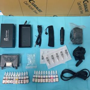 DM Mini Rocket Tattoo Machine Complete Set with Japan Motor Wireless Display Power Supply RCA Tattoo Pen Type Full Kit