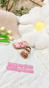 TH BABIES Flower Sandals For Baby Girls Cute Summer Soft Soled Lightweight Walking Shoes For Kids Girls