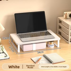 Computer Heightening Stand Monitor Holder Notebook Support Desk Storage Organizer Desktop Screen Base Simple Modern Design
