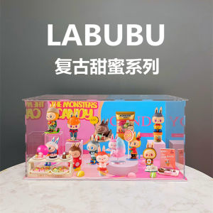 Retro Sweet Series Labubu Blind Box Display Case for POPMART Bubble Monster the Monster Lab Collectible Model Storage Box