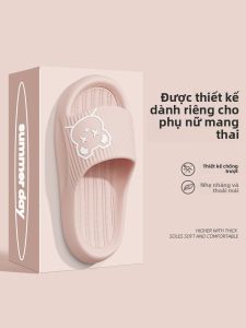 MONLEYTA | Dép đi trong nhà chống trượt cho bà bầu Dép đi trong nhà EVA âm thanh nhẹ cho phụ nữ Dép đi trong nhà mùa hè 2024 Dép đi trong nhà phong cách đơn giản