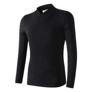 Miiow | Catman Mens Long Sleeve V-Neck T-Shirt Modal Skin-friendly New 2025 Spring Autumn Seamless Versatile Standard Fit Antibacterial