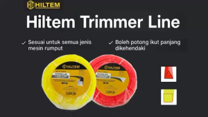 HILTEM TRIMMER LINE 1KG (2.4MM X SQUARE /3.5MM X TRIANGLE) HEAVY DUTY NYLON CUTTING LINE / TALI MESIN RUMPUT STRING THREAD