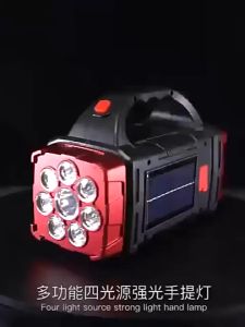 Senter Sorot 2 Warna Cahaya Kuning + Putih Tenaga Surya Led Flashlight