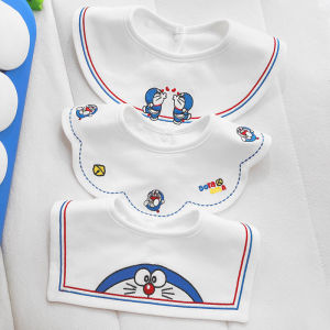 Baby Bib Pure Cotton Baby Saliva Towel Gauze Bib 360 Degrees Rotate Milk Spilt Prevent Detachable Collar Bib Cartoon