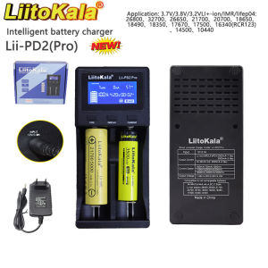 Liitokala | LiitoKala Lii-PD2-Pro Bộ Sạc LCD Thông Minh Hai Khe Cắm Có Thể Điều Chỉnh Dòng Điện Cho Pin 18650 21700 26650 CR123A Lithium-ion AAA Ni-MH