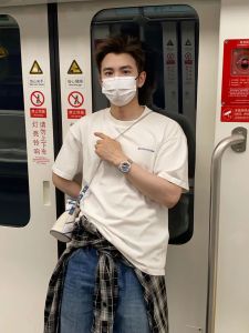 เสื้อยืดแขนสั้นผู้ชายสไตล์ฮิปฮอปอเมริกัน ทรงหลวม ผ้าฝ้าย ปกติ ใส่สบาย สำหรับฤดูร้อน ป้องกันแบคทีเรีย แฟชั่น