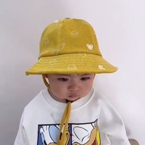 ICE Selangor Ready Stock Kids Boy & Girl (6m-24months) Cutie Bear Spring Summer Bucket Hat Kids Beach Sun Caps Fisherman Hat