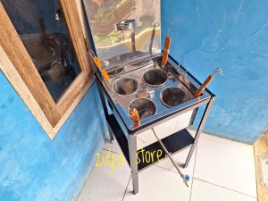 dandang mie ayam 4 lubang uk 35 / dandang mie kocok / panci mie ayam / dandang kotak