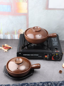 High Temperature Resistant Commercial One Person Rice Cooker Clay Pot Noodle Special Small Size Clay Pot Dry Cooking Unglazed Handle
