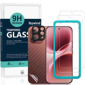 Ibywind For Vivo V70/V70 Elite 5G Screen Protector(Pack of 2)with 1pc Metal Lens Protector1pc Carbon Fiber Back FIlmEasy Install Kit