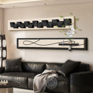 RUIBAHAO | 3D Hydroponic Greenery Wall Art Italian Minimalist Long Sofa Background Decorative Painting