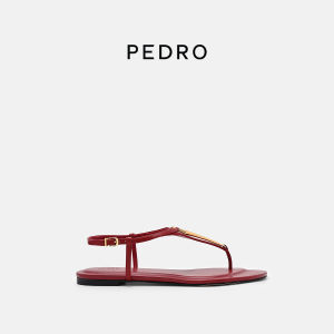 Pedro | Dép Xỏ Ngón Da Với Khóa Kim Loại Và Dây Đai