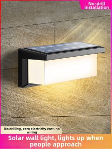 HONGDILAI | Solar Powered Water-resistant Outdoor Wall Lamp