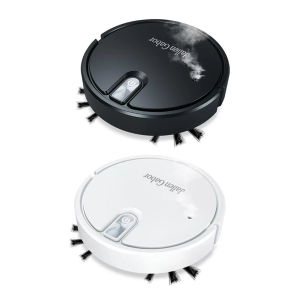 【Vktech】Smart Robot Vacuum Cleaner Rechargeable Robot Vacuum and Mop with Rubber Brush for Hard Floor Pet Hair Carpet