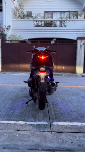 Motorcycle LED License Plate Lamp 12V-24V Tail Signal Lamp Evil Eye Warning Flash Driving Light Universal