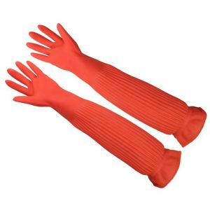 45cm Latex Long Gloves Aquarium Fish Tank Industrial Thick Protective Gauntlets Waterproof Rubber Latex Dishwashing Gloves