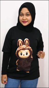 Kaos Labubu & Kaos Distro WINTER MONSTER: Atasan Cotton Combed Pria & Wanita