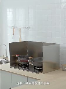 OYE Foldable Stainless Steel Oil Splatter Screen Cover Big Oil Splash Shield Cover Oil Splatters Shield Kitchen Cover for Cooking Aluminum Kitchen Cover Stove Oil Splash Cover Kitchen Wares and Utensils Kitchen Ware Household Items Stove Cover Shield