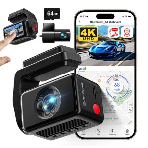 REDTIGER  Dash Camera Front and Rear 4k Dash Cam  Drive Recorder for WiFi GPS Car Dvr for 24H Parking Mode Black Box for Car