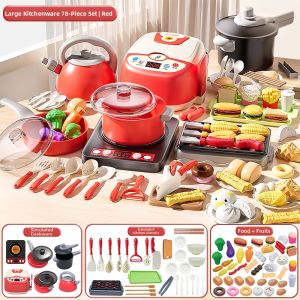 XIDIQI | Pretend Play Kitchen Set Cooking Simulation Toy for Girls 3-6 Years