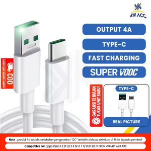 KN ACC - KABEL DATA CHARGER 4A MICRO USB SUPER VOOC FAST CHARGING FOR OPPO F9 F11 PRO F1 PLUS R7S R7