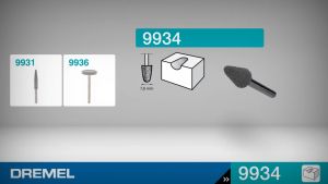 DREMEL 9934 Structured Tooth Tungsten Carbide Cutter Coned 7.8mm - 1pc/pkt