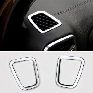 ABS Ô Tô Lỗ Thông Khí Vòng Tròn Viền Cho Xe Kia Sportage 4 QL 2016-2021 Bộ 2 Miếng Dán Bảo Vệ Điều Hòa Không Khí