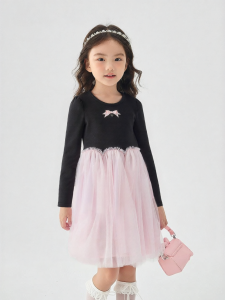 Balabala | Sweet Lattice Mesh Girls Dress