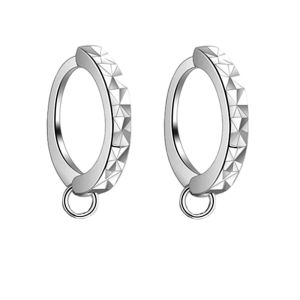 20PCS Genuine 925 Sterling Silver Color Girls Women Hoop Earrings DIY Components Jewelry Findings for Handmade