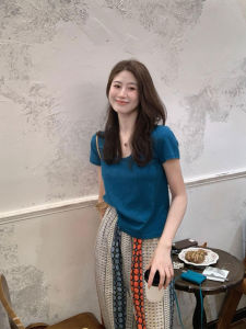 YUFUQING | Loose Short Sleeve T-Shirt Womens Casual Fashionable Versatile High-End Feeling Summer 2025 Polyester Fiber 100% Regular Length