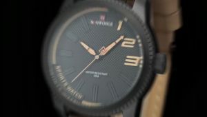 Box Exclusive Jam Tangan Naviforce Tiga Angka HA-589SON / Jam Tangan Fashion Pria Tali Kulit Diameter 46cm