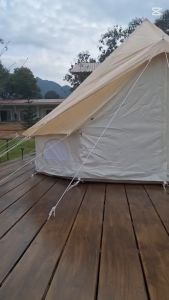 (พร้อมส่ง) Flysheet ทาร์ป สีครีม ผ้าใบคลุมเต็นท์ คลุมหลังคาเต็นท์ กันน้ำ 100%