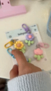 BabyShop-C1396 Gantungan Kunci Bunga Tulip / Keychain Gantungan Liontin Bunga Key Chain Aksesoris