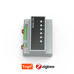 Zigbee / Wifi 6-CH Power Controller 6-Way Relay Switch Circuit Breaker for Tuya Smart APP Remote Control Energy Space Saving