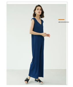 Miyake Summer New Elastic Casual Loose Slimming Pullover High Waist Anti-Aging Casual Jumpsuit in Stock Tide  5244