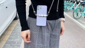 Mobile Phone Crossbody Chain Stand Back Clip Holder  Detachable Lanyard Neck Strap Compatible With Smartphones