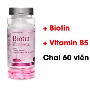 Viên uống biotin + vitamin b5 hỗ trợ mọc tóc chăm sóc da và móng chắc khoẻ