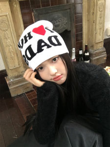 อเมริกัน ดีไซน์ ตัวอักษรถัก ขนสัตว์ หมวก ผู้หญิง ฤดูใบไม้ร่วง ฤดูหนาว ส่วนบุคคล อุ่น ทนความเย็น เส้นรอบวงศีรษะขนาดใหญ่ ป้องกันหู หมวกเย็น