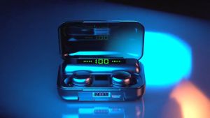 Headset Bluetooth Earphone TWS F9-5 Full Bass LED Smart Display With Powerbank Untuk Semua Jenis Handphone