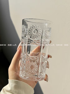 แก้วคริสตัลสไตล์ยุโรปวินเทจ แก้วกาแฟ แก้วเหล้า แก้วเบียร์ แก้วนม แก้วน้ำผลไม้ แก้วแก้วกลวง เครื่องดื่มแบบใช้แล้วทิ้ง